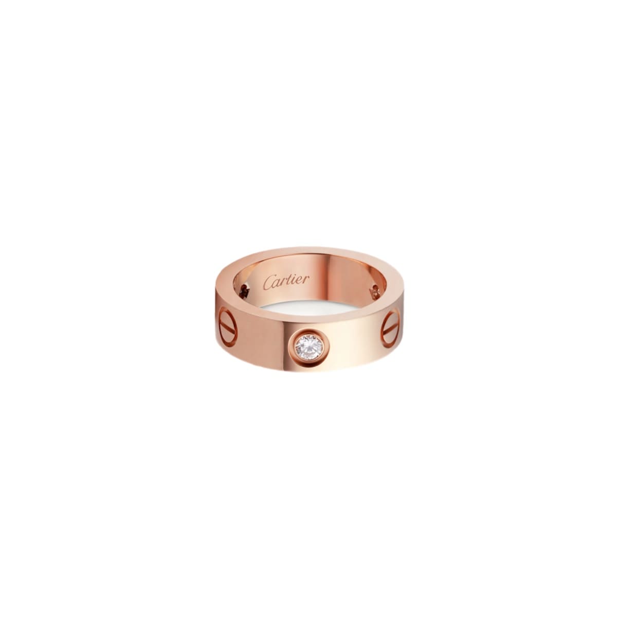 ANILLO LOVE ROSE GOLD ANCHO CON ZIRCONIA