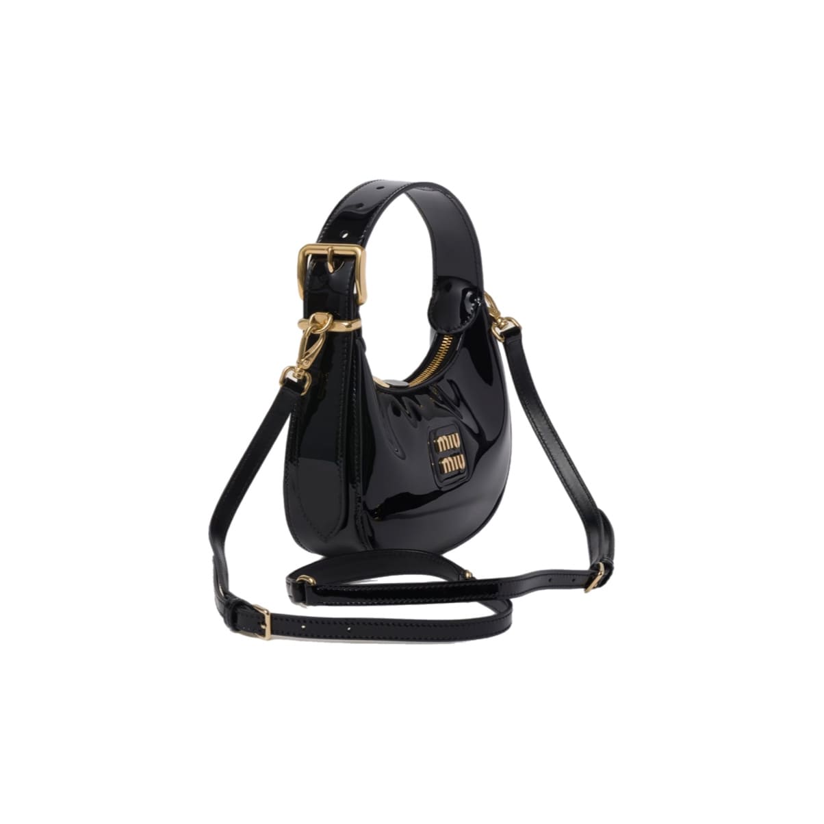 BOLSO MM HOBO BLACK CHAROL