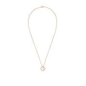 COLLAR TREBOL BLANCO-ROSE GOLD