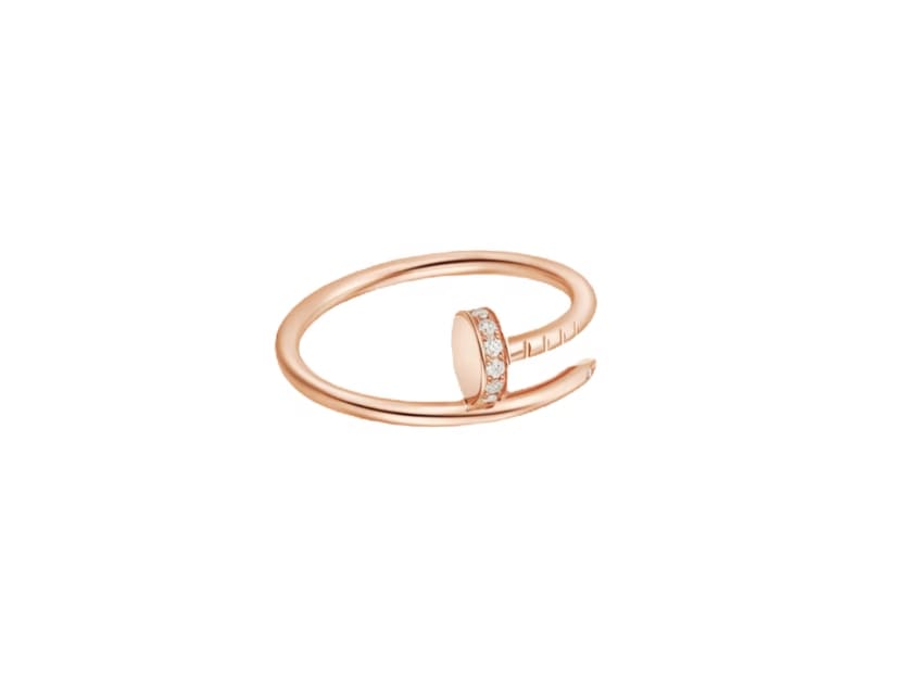 ANILLO CLAVO ZIRCONIA ROSE GOLD