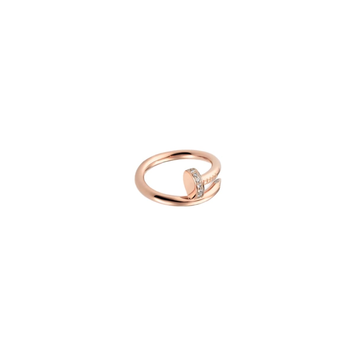 ANILLO CLAVO ZIRCONIA ROSE GOLD