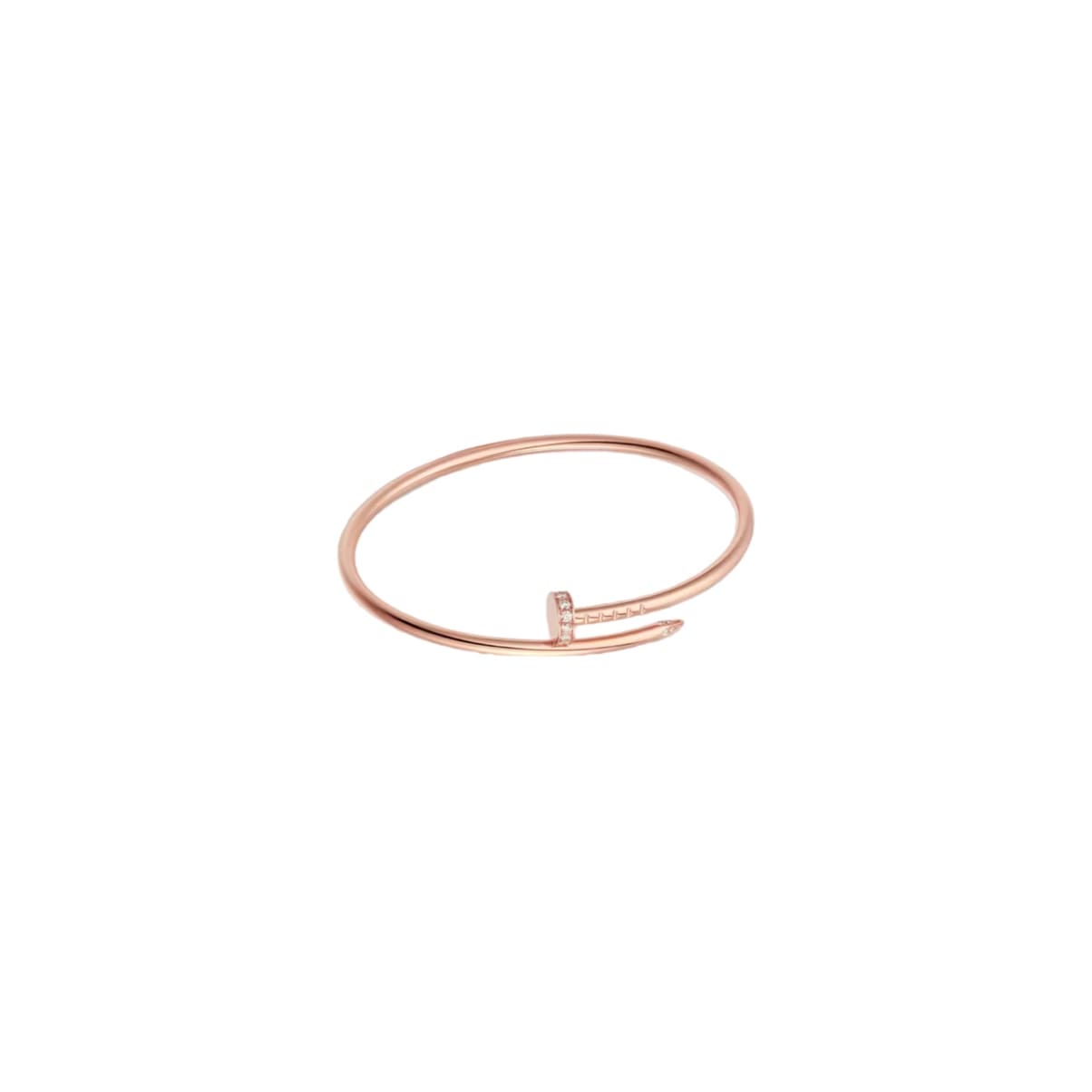 PULSERA CLAVO DELGADA ROSE GOLD CON ZIRCONIA