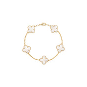 PULSERA TRÉBOL GOLD-WHITE VF