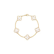 PULSERA TRÉBOL GOLD-WHITE VF