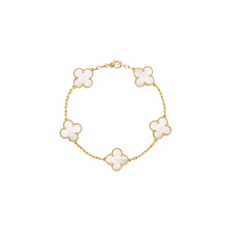 PULSERA TRÉBOL GOLD-WHITE VF