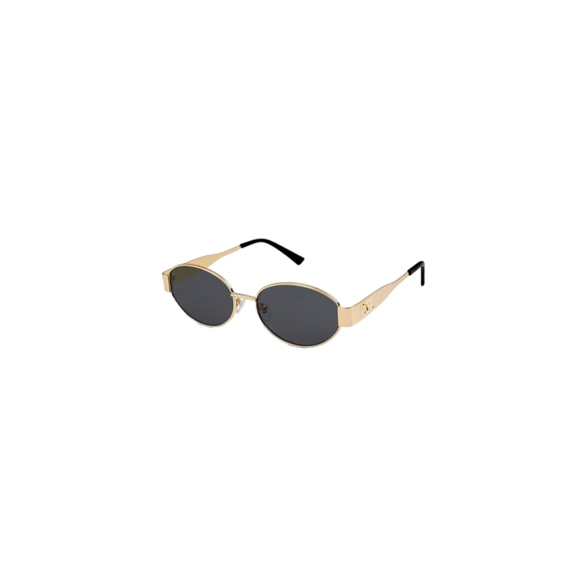 LENTES C OVAL GOLD BLACK