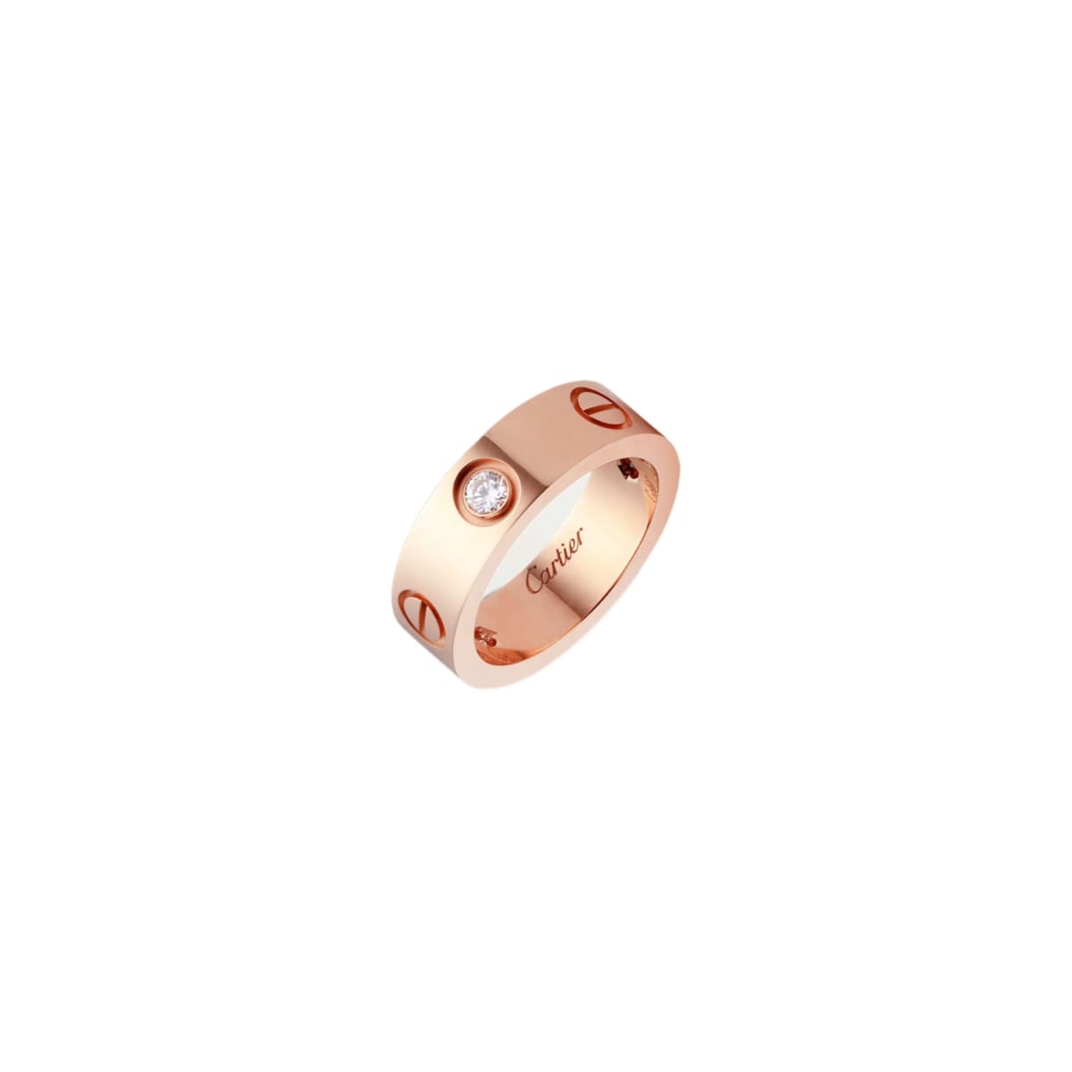 ANILLO LOVE ROSE GOLD ANCHO CON ZIRCONIA