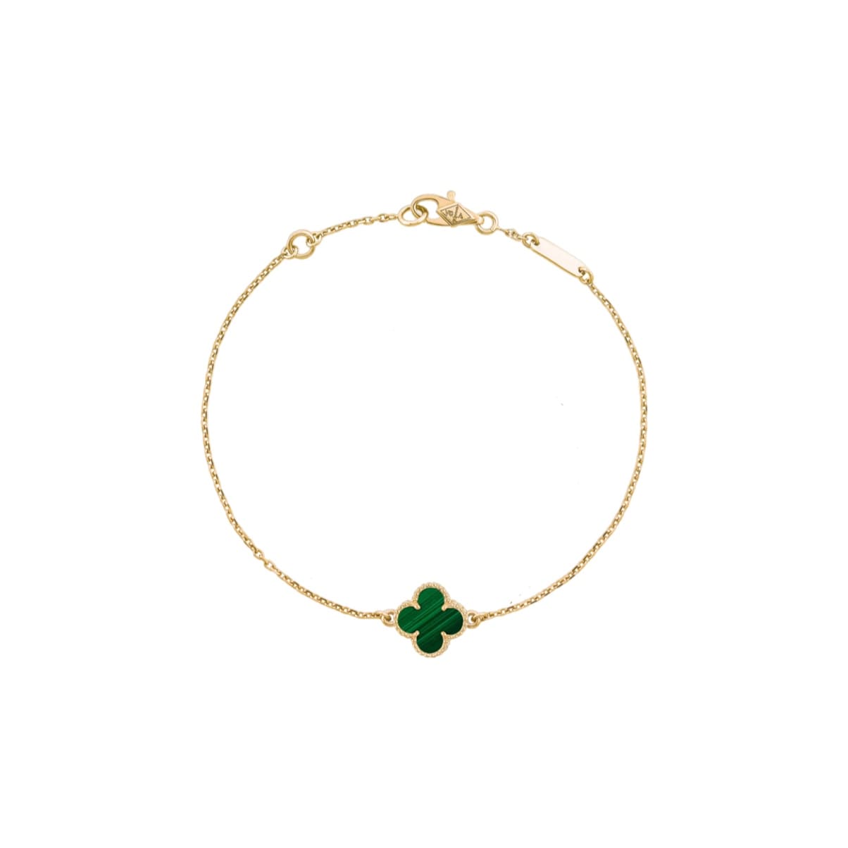 PULSERA ONE TRÉBOL GOLD GREEN