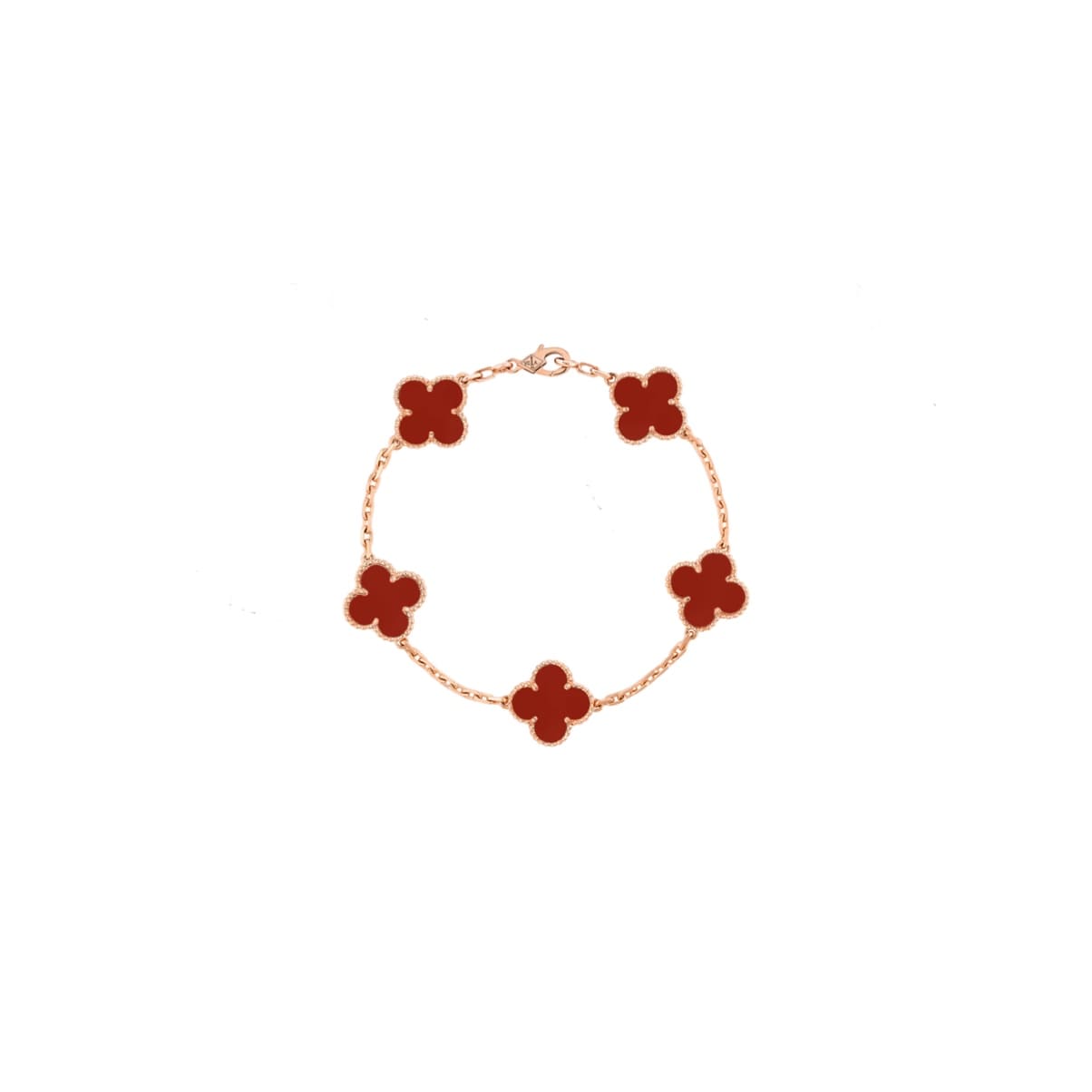 PULSERA TRÉBOL ROSEGOLD RED VF