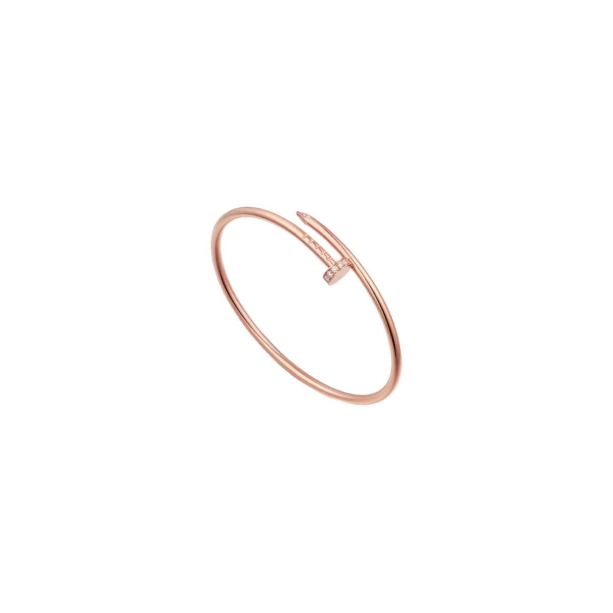 PULSERA CLAVO DELGADA ROSE GOLD CON ZIRCONIA