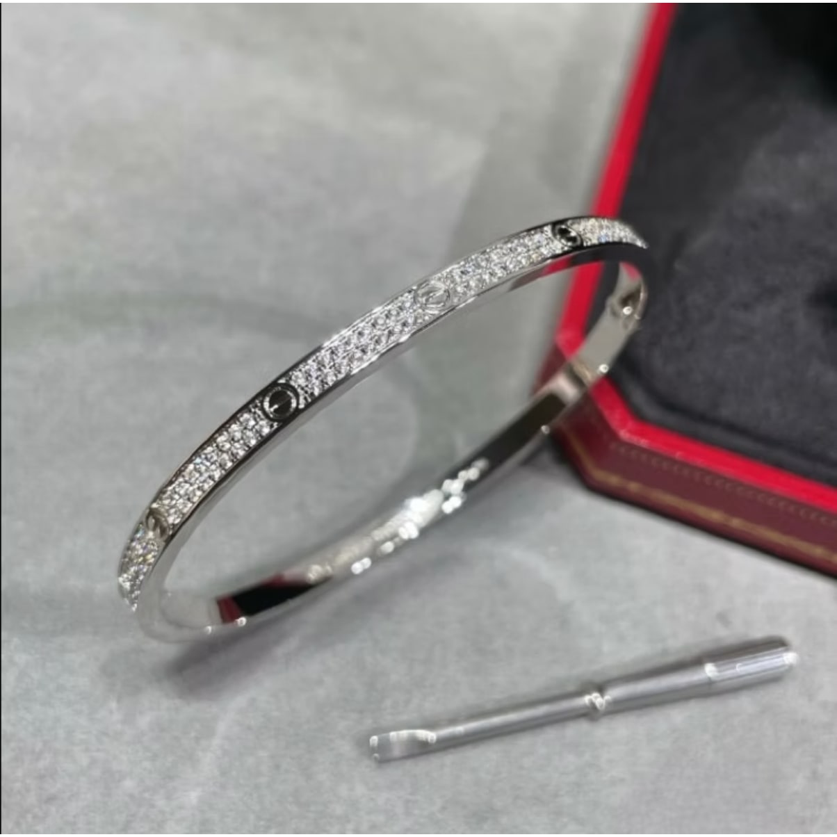 PULSERA LOVE DELGADA SILVER CON MICRO ZIRCONIAS